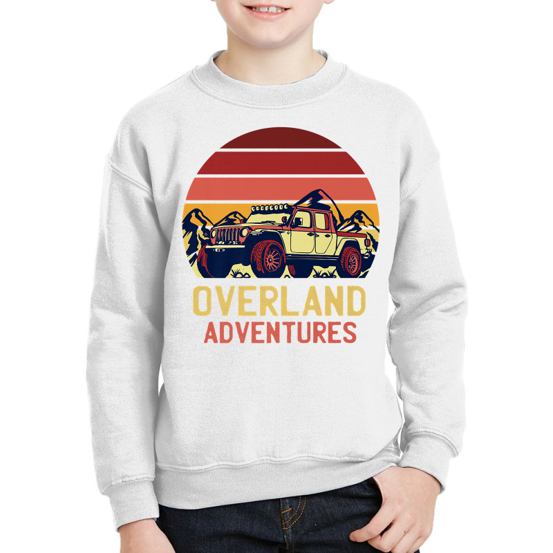 Overland Adventures Camping Offroad Mountain Sunset Graphic Premium T Youth Sweatshirt by cm-arts | Artistshot