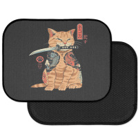 Japanese Samurai Ninja Cat Kawaii Tattoo Graphic Rear Car Mat | Artistshot