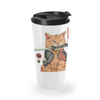 Japanese Samurai Ninja Cat Kawaii Tattoo Graphic Travel Mug | Artistshot