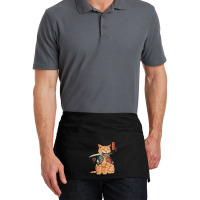 Japanese Samurai Ninja Cat Kawaii Tattoo Graphic Waist Apron | Artistshot