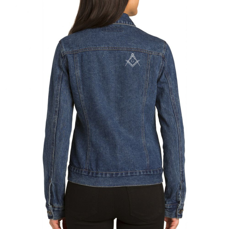 Freemason Symbol Square & Compass Grand Lodge Masonic Ladies Denim Jacket by cm-arts | Artistshot