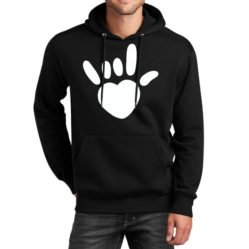 Asl Love Sign American Sign Language Deaf Awareness Heart Unisex Hoodie by cm-arts | Artistshot