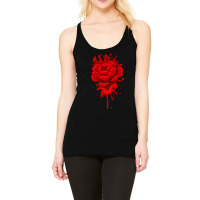 Melting Red Rose Petal Splat Cool Flower Plant Gardener Gift Racerback Tank | Artistshot