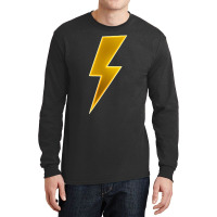 Men Women Kids Cool Yellow Lightning Bolt Thunder Print Bleu Long Sleeve Shirts | Artistshot