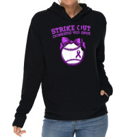 Strike Out Domestic Violence Awareness Baseball Tie Bow T Shirt Lightweight Hoodie | Artistshot