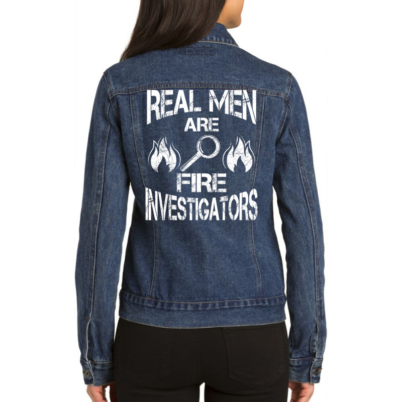 Fire Investigator Unique Investigators Ladies Denim Jacket by cm-arts | Artistshot