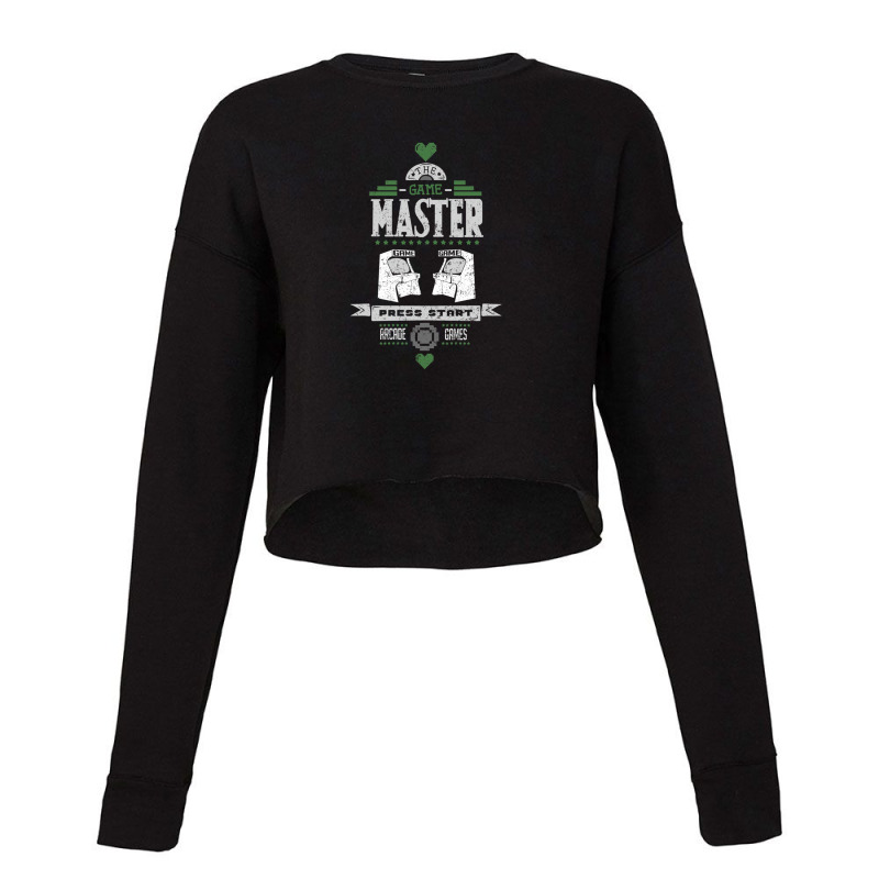 Game Master Gaming Press Start Arcade Gamer Cropped Sweater by IrvetteDove | Artistshot