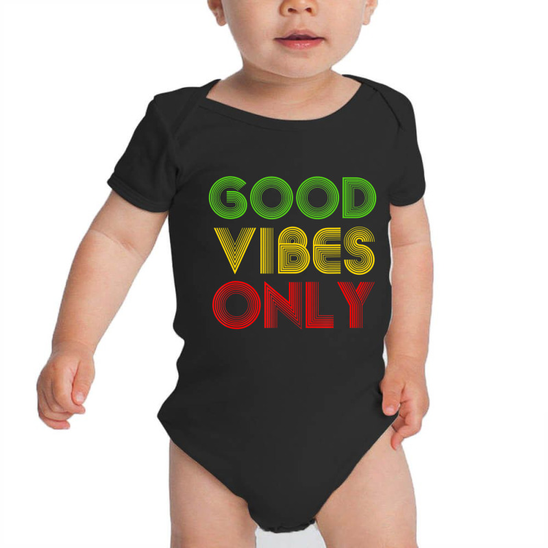 Good Vibes Only Rasta Reggae Roots Baby Bodysuit by cm-arts | Artistshot