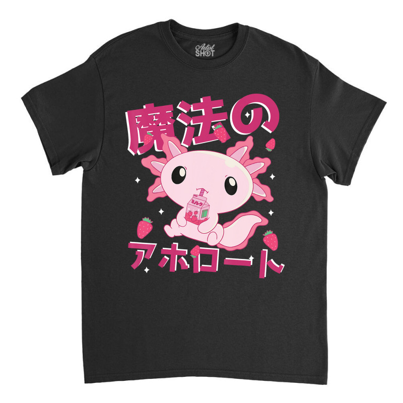 Japanese Strawberry Milk Shake Anime Pink Kawaii Aesthetic Axolotl Mat Classic T-shirt by Min03 | Artistshot