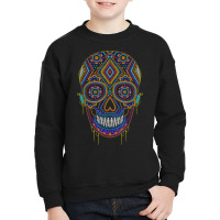 Sugar Skull Colorful Ethnic Youth Sweatshirt | Artistshot