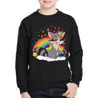 Cute Raccoonicorn Fantasy Trash Panda Unicorn Magical Animal Youth Sweatshirt | Artistshot