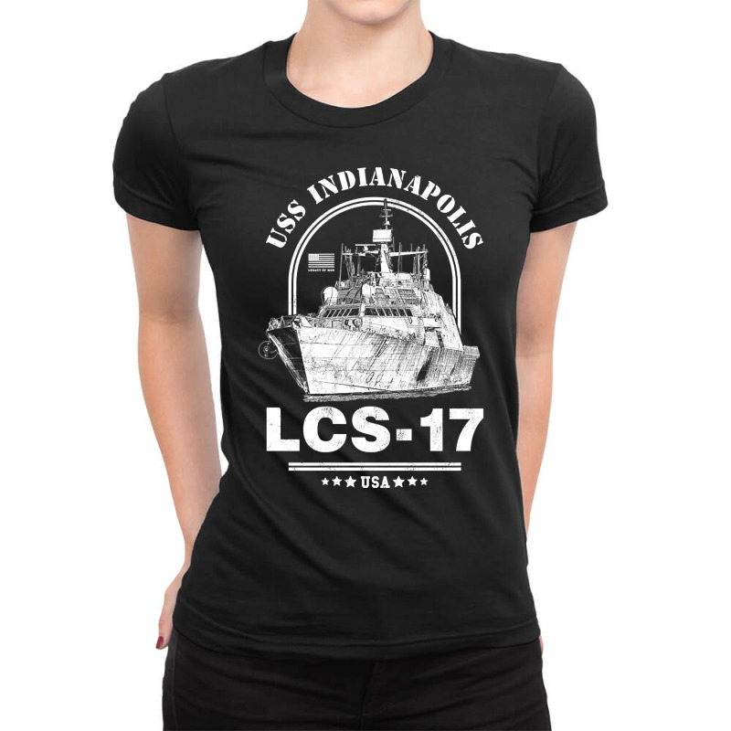 Uss Indianapolis Lcs-17 Ladies Fitted T-Shirt by degreesgunner | Artistshot