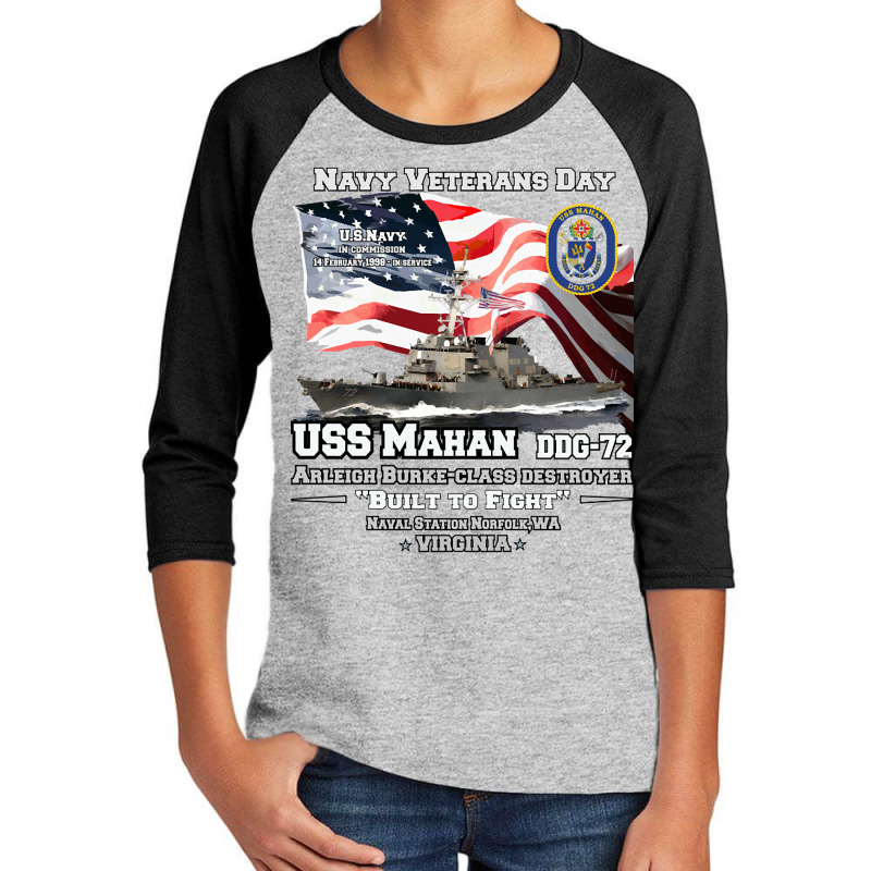 Uss Mahan Arleigh Burke-class Destroyer Youth 3/4 Sleeve by degreesgunner | Artistshot