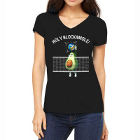 Funny Volleyball For Men Women Holy Guacamole Player Blocker Women's V-neck T-shirt | Artistshot