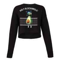 Funny Volleyball For Men Women Holy Guacamole Player Blocker Cropped Sweater | Artistshot