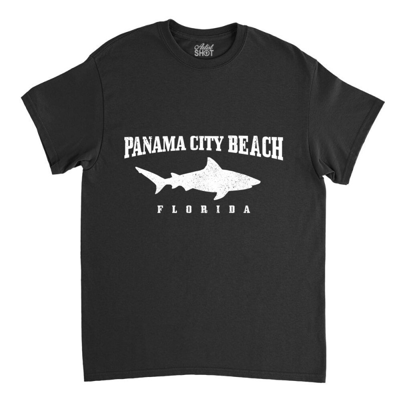 Panama City Beach Florida Scuba Diver Shark Diving Vintage Pullover Ho Classic T-shirt by cm-arts | Artistshot