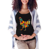 Chicken Cock With Colorful Dots For Farmers And Lovers 105 Hen Chick Maternity Scoop Neck T-shirt | Artistshot