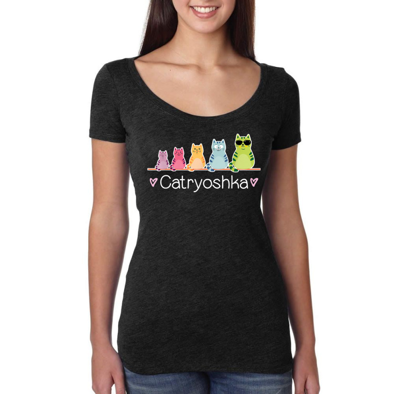 Catryoshka Cute Cats Matryoshka Russian Nesting Doll T Shirt Women's Triblend Scoop T-shirt by djhsyhaa | Artistshot