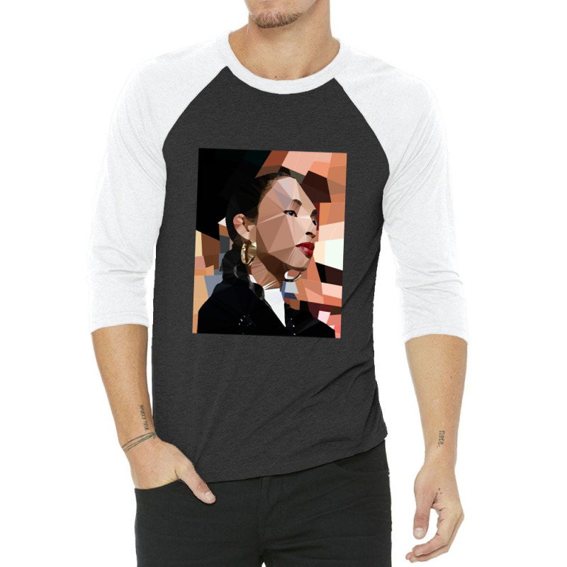 Smooth Operator   Low Poly Portrait 3/4 Sleeve Shirt | Artistshot