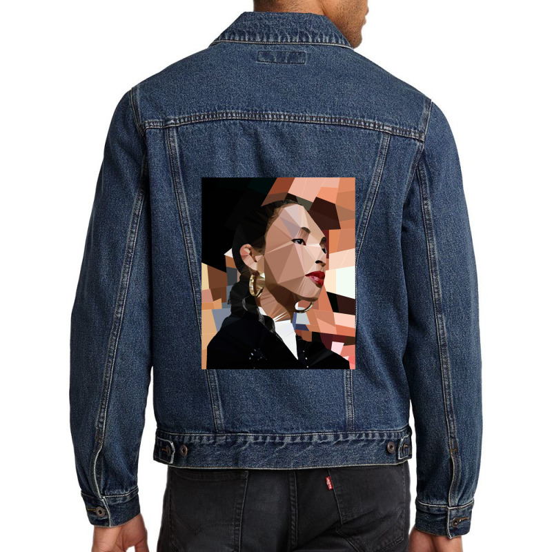 Smooth Operator   Low Poly Portrait Men Denim Jacket | Artistshot