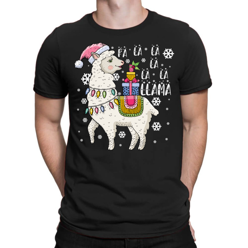 Fa La La Llama Funny Santa Llama Christmas For Family Long Sleeve T Sh T-shirt | Artistshot