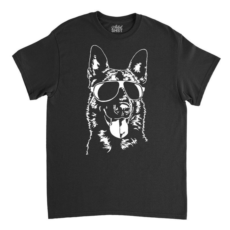 Belgian Malinois Mom T  Shirt Belgian Malinois Sunglasses Cool Dog T Classic T-shirt by christiansenmarlene | Artistshot