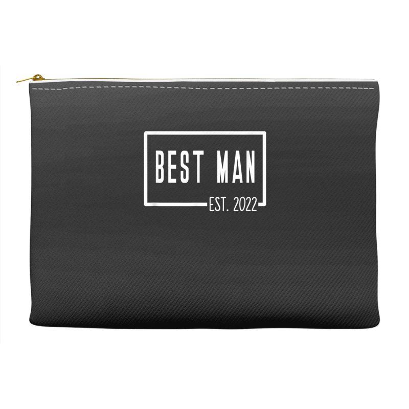 Best Man Est 2022 Groomsmen Wedding Bachelor Party Group Accessory Pouches | Artistshot