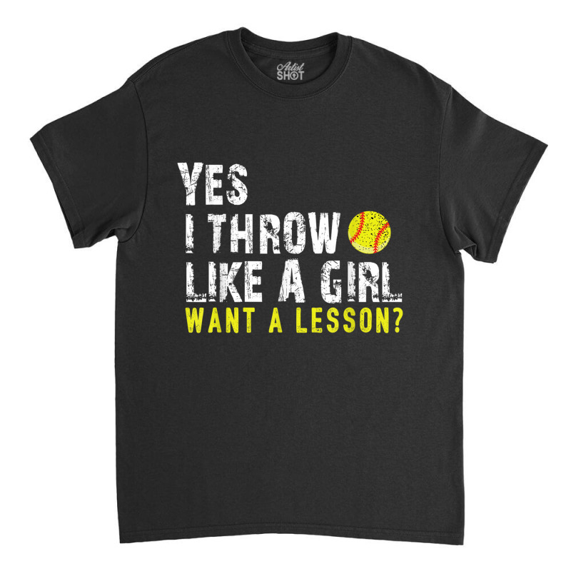 Softball Shirts For Girls, Softball Tshirts For Women Tshirt Classic T-shirt | Artistshot