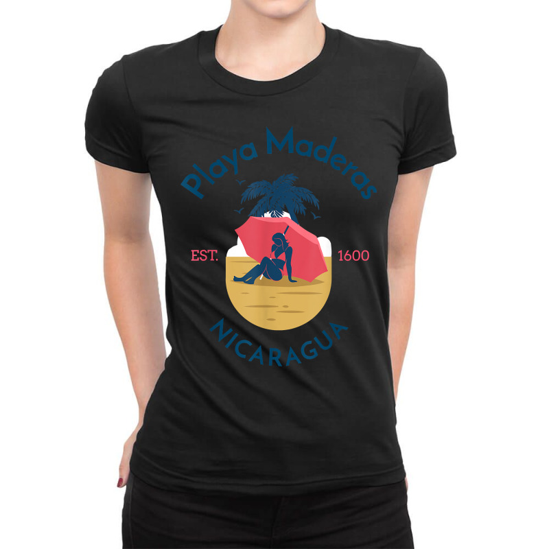 Playa Maderas Nicaragua T Shirt Ladies Fitted T-Shirt by cm-arts | Artistshot