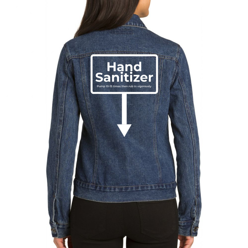 Hand Sanitizer Adult Humour Christmas Gag Ladies Denim Jacket by cm-arts | Artistshot