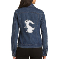 Eating Rabbit Cartoon Animals Causes Pandemics T-shirts Collection Wit Ladies Denim Jacket | Artistshot