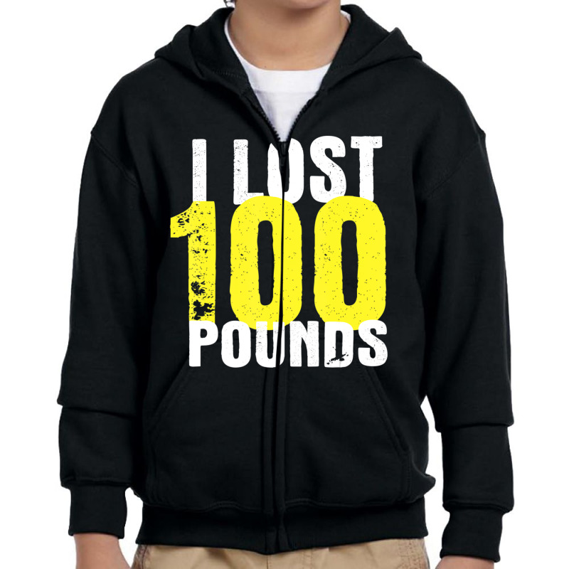 I Lost 100 Pounds Proud Weightloss Announcement Losing Youth Zipper Hoodie by cm-arts | Artistshot