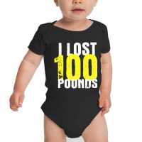 I Lost 100 Pounds Proud Weightloss Announcement Losing Baby Bodysuit | Artistshot