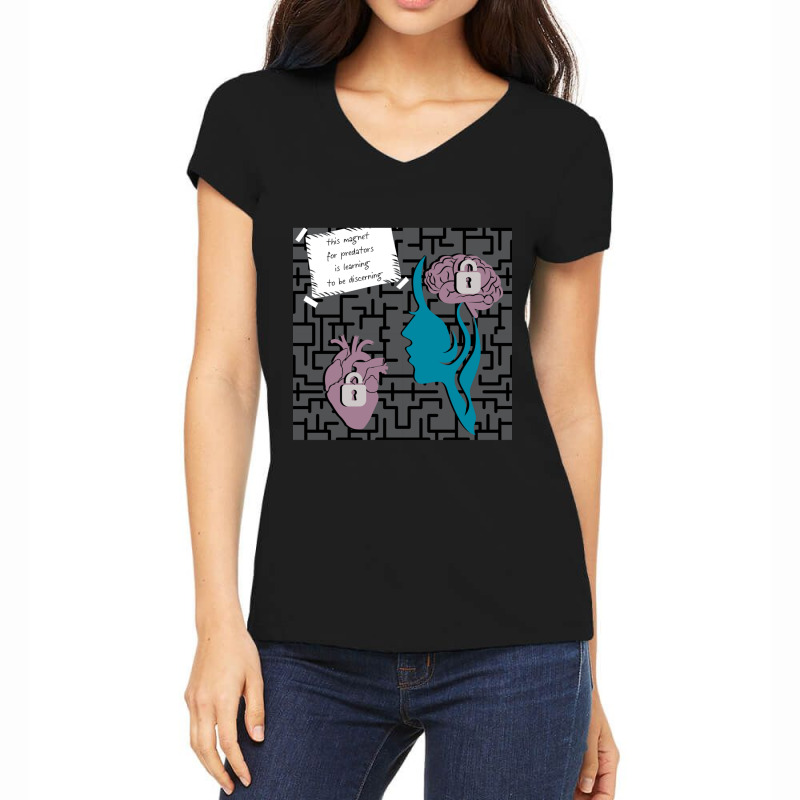 Discerning Women's V-Neck T-Shirt by TIMOTHYLAVINE | Artistshot