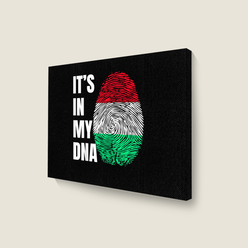 Fingerprint Dna Biometry Hungarian Flag T Shirt Landscape Canvas Print by cm-arts | Artistshot