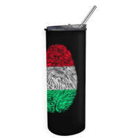 Fingerprint Dna Biometry Hungarian Flag T Shirt Skinny Tumbler | Artistshot