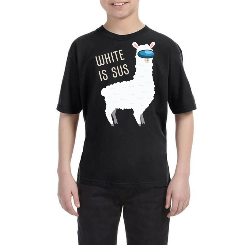 White Is Sus Llama Among Alpaca Us Youth Tee by degreesgunner | Artistshot