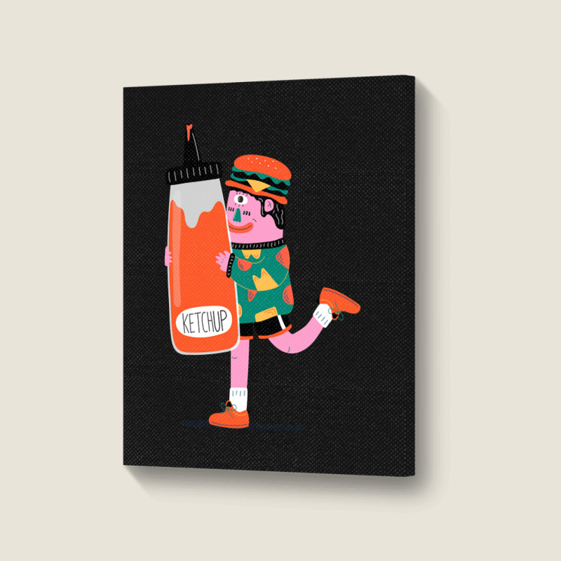 Giant Ketchup Portrait Canvas Print | Artistshot