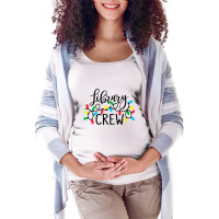 Christmas Lights Library Crew Family Christmas Holiday Xmas Premium T Maternity Scoop Neck T-shirt | Artistshot