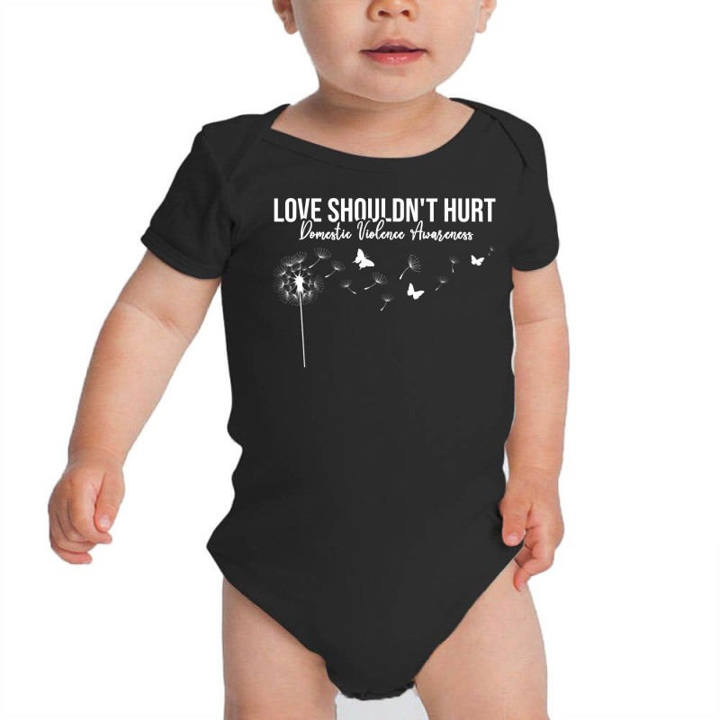 Domestic Violence Awareness Love Shouldn't Hurt Dandelion T Shirt Baby Bodysuit by cm-arts | Artistshot