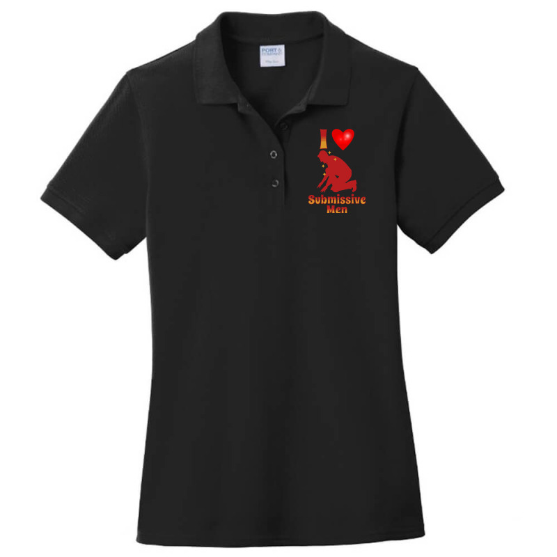 I Love Submissive Men Ladies Polo Shirt by cm-arts | Artistshot