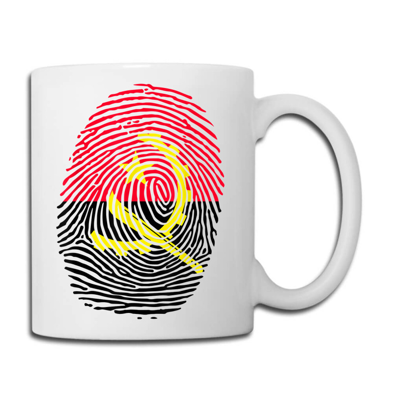 Angolan Flag Angola Fingerprint T Shirt Coffee Mug by cm-arts | Artistshot