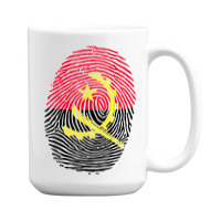 Angolan Flag Angola Fingerprint T Shirt 15 Oz Coffee Mug | Artistshot