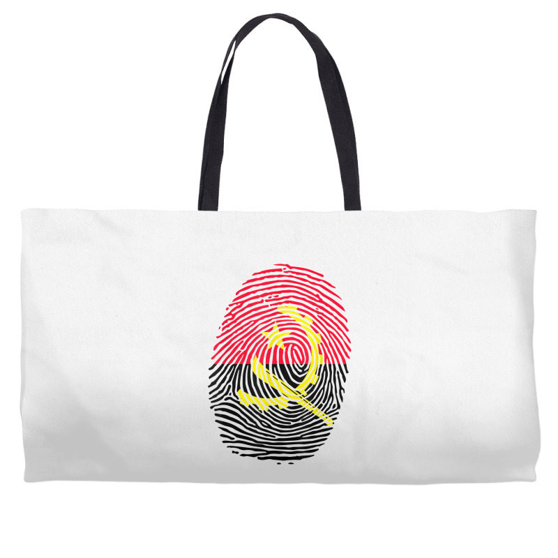 Angolan Flag Angola Fingerprint T Shirt Weekender Totes by cm-arts | Artistshot