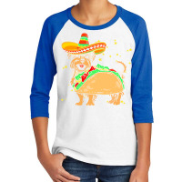 Cinco De Mayo T  Shirt Sombrero Yorkshire Terrier Dog Tacos Cinco De M Youth 3/4 Sleeve | Artistshot