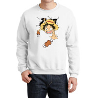 Luffy Kid Meat Catching Crewneck Sweatshirt | Artistshot