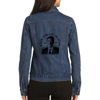 Fuck-ronald-reagan-and-the-war-on-drugs Ladies Denim Jacket | Artistshot