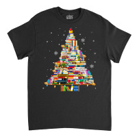 Christmas Library Tree Lights For Librarian And Book Lover Long Sleeve Classic T-shirt | Artistshot