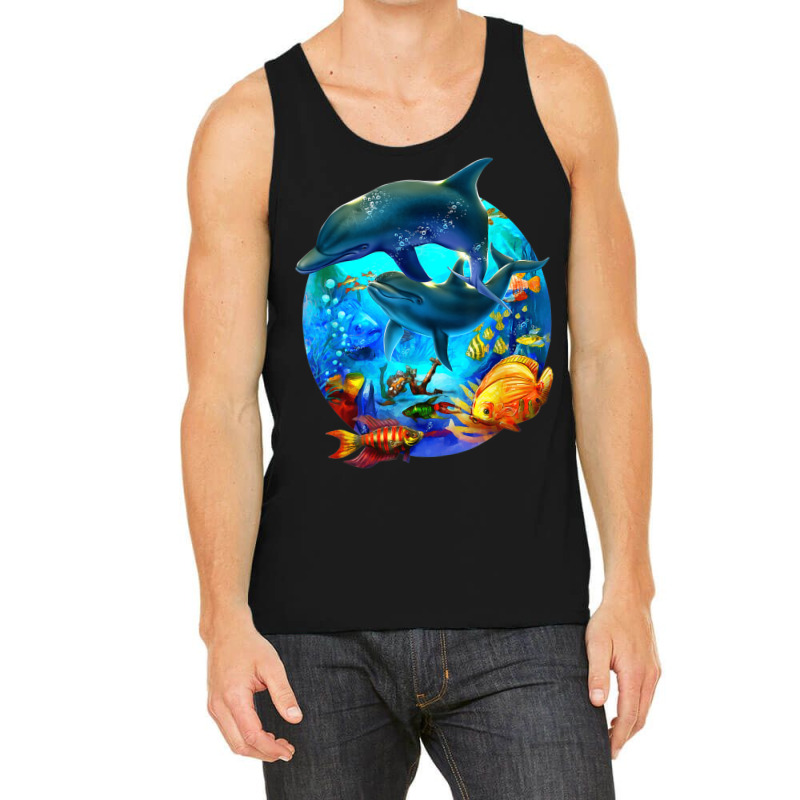 Dolphin Sea Life Save The Ocean Marine Biology Aquarium Tank Top | Artistshot