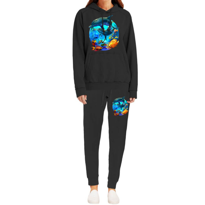 Dolphin Sea Life Save The Ocean Marine Biology Aquarium Hoodie & Jogger Set | Artistshot